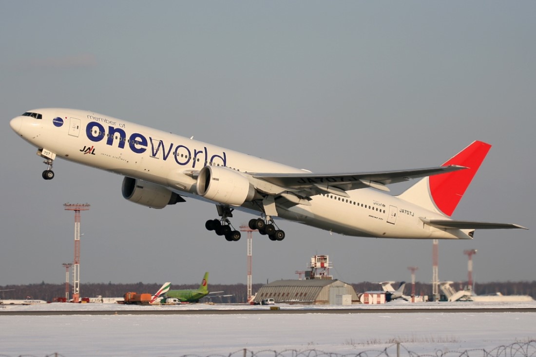 Ливрея кобрендинга альянса «One World» на Boeing 777 «Japan Airlines»